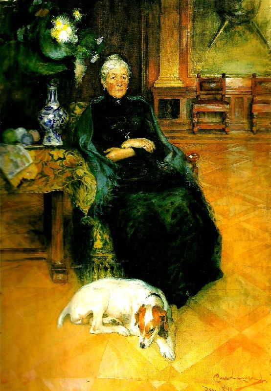 portratt av fru gothilda furstenberg, Carl Larsson